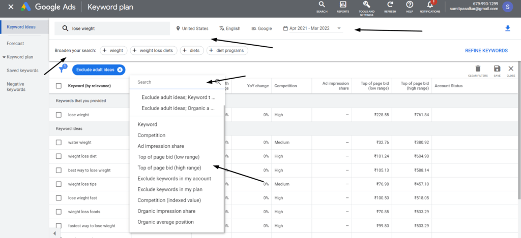 1.google planner keyword 2.google ads keyword planner 3.keyword planning 4.google keyword planning