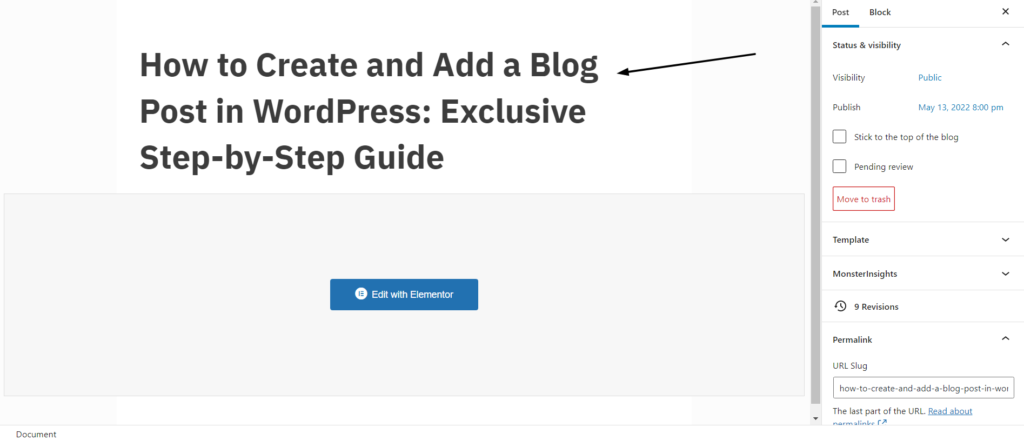 how to create and add a blog post in wordpress