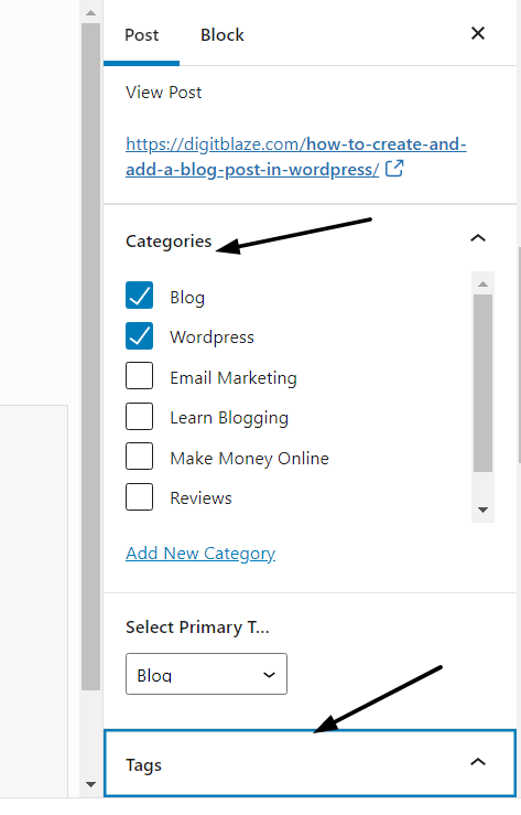 how to create and add a blog post in wordpress